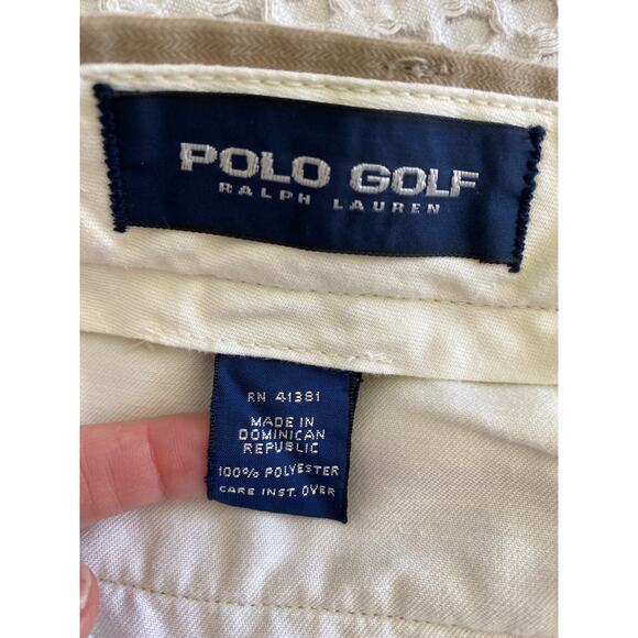 Polo Golf Mens‎ 34 Pleated Golf Fairway Shorts Khaki Dress Casual Chino Shorts - Picture 8 of 9